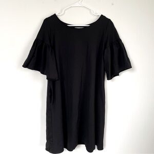 Shop Meg black short sleeve dress